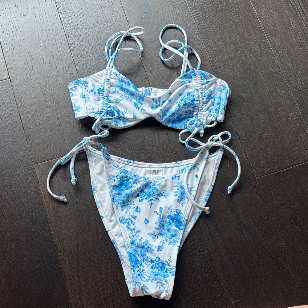 Wild Fable Blue Floral Bikini